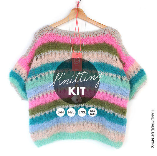 Knitting kit – MYPZ Basic Light Mohair Top Misty No10 (ENG-NL-DE-FR)