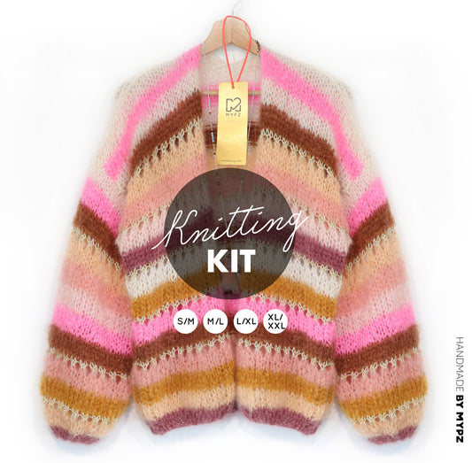 Breipakket – MYPZ Light Mohair Vest Caramel No10 (ENG-NL-DE)
