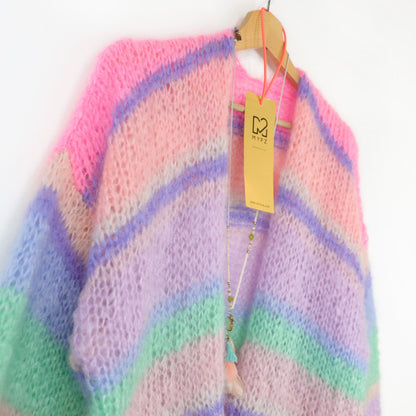 Knitting kit – MYPZ Basic Light Mohair Cardigan Blaze & Berry No10 (ENG-NL-DE)