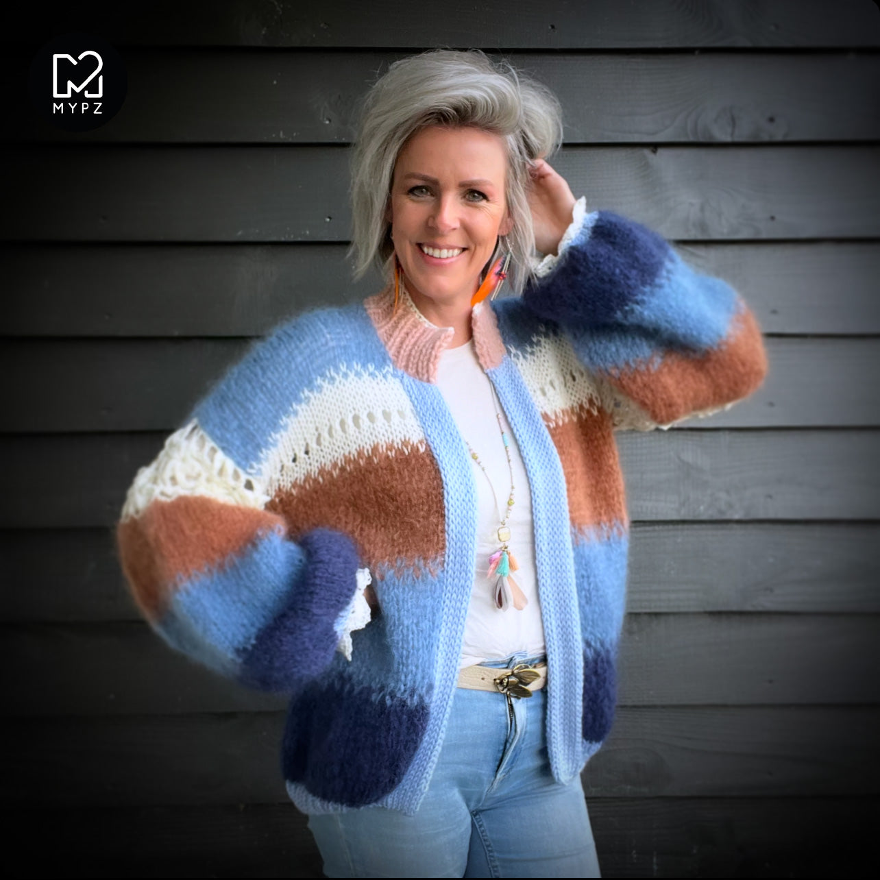 MYPZ Light Mohair Vest Blue Pop No.9