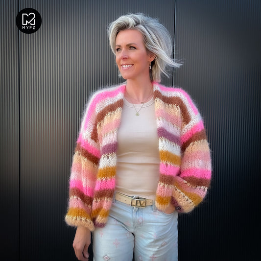 Breipatroon – MYPZ Light Mohair vest Caramel No10 (ENG-NL-DE)