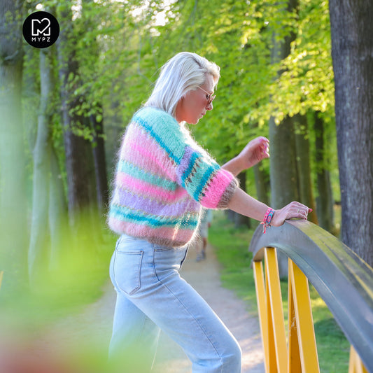 Breipatroon – MYPZ kort Light Mohair vest Faby No10 (ENG-NL-DE)