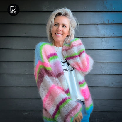 Breipakket – MYPZ Basic Light Mohair Cardigan Candy Clouds No10 (ENG-NL-DE)