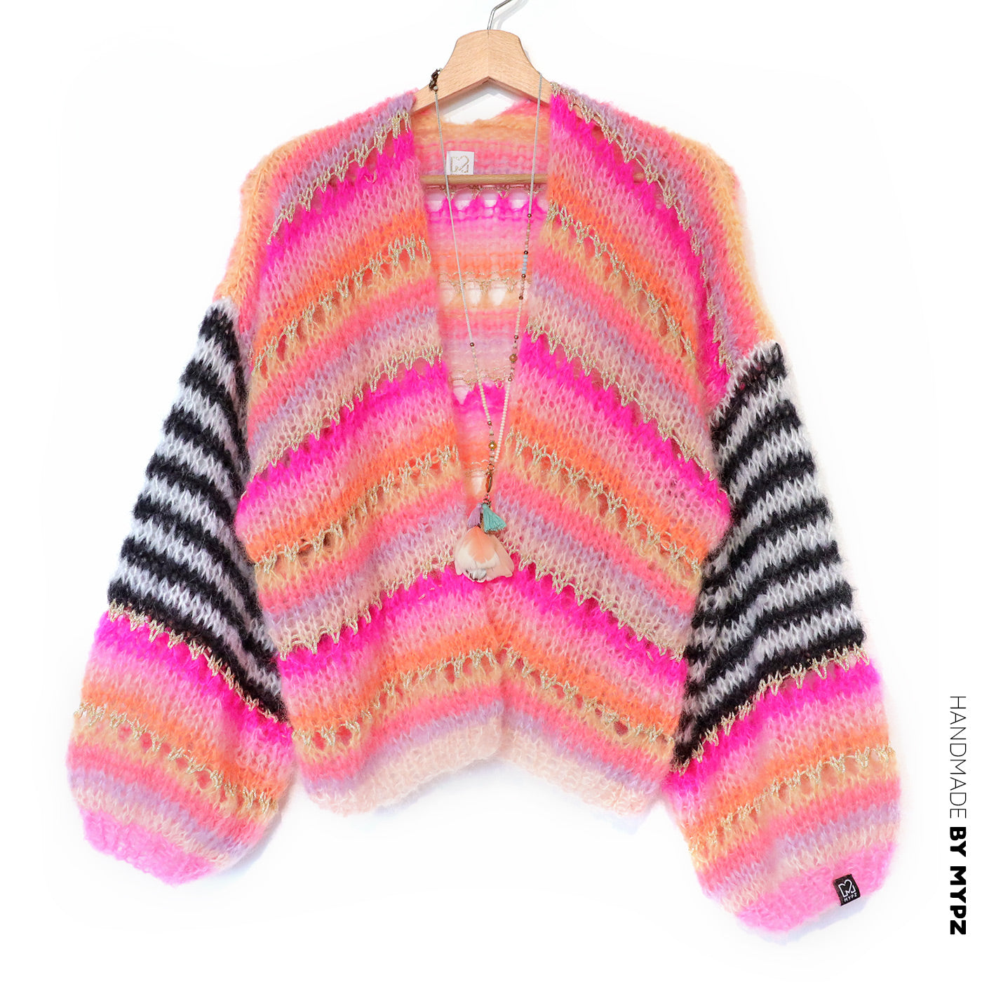 Knitting kit – MYPZ Light Mohair Cardigan Pink Magic No10 (ENG-NL-DE)