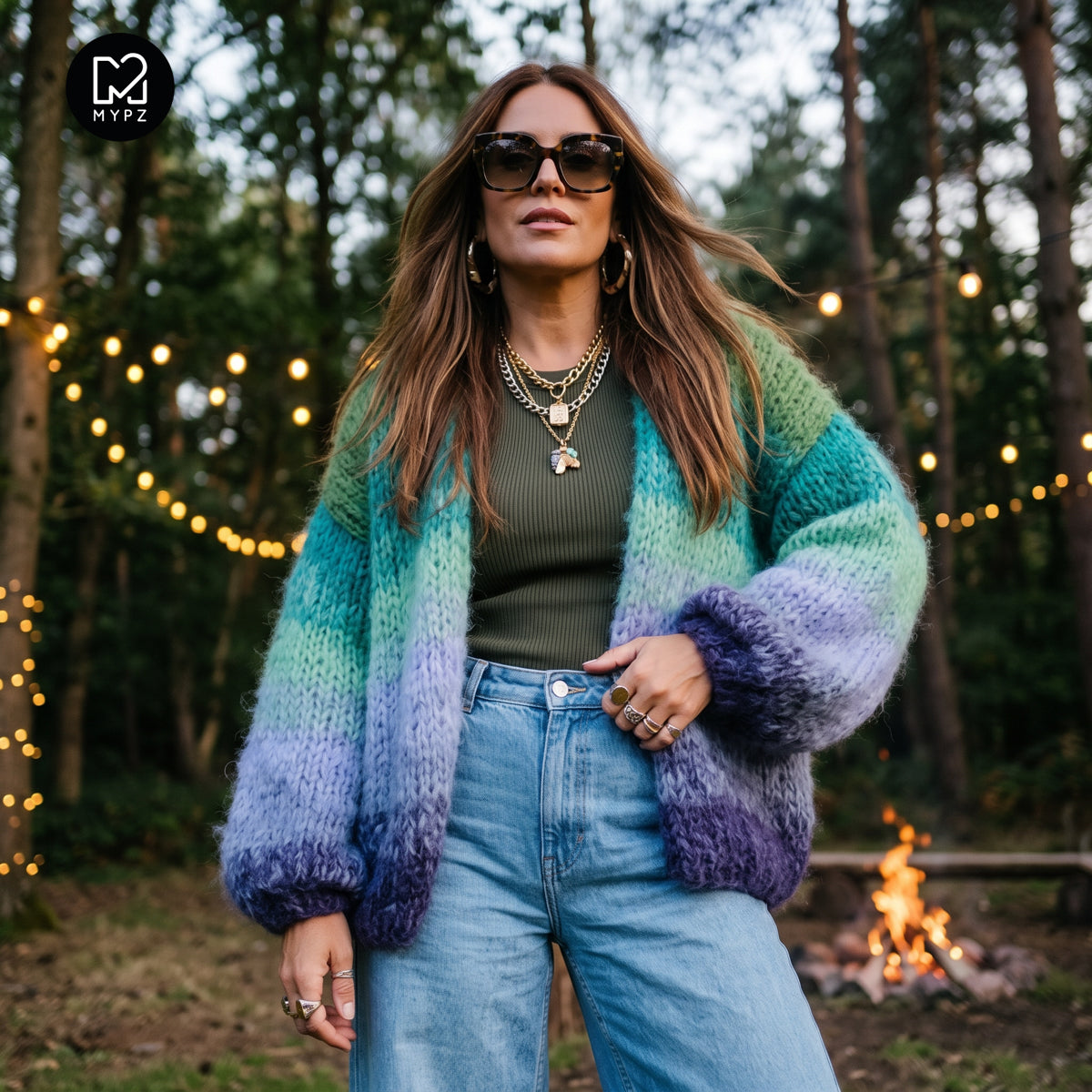 Knit pattern – MYPZ Chunky Mohair Cardigan Mystic Lagoon No15 (ENG-DE-NL-ES-FR-IT-DA-SV-NO)