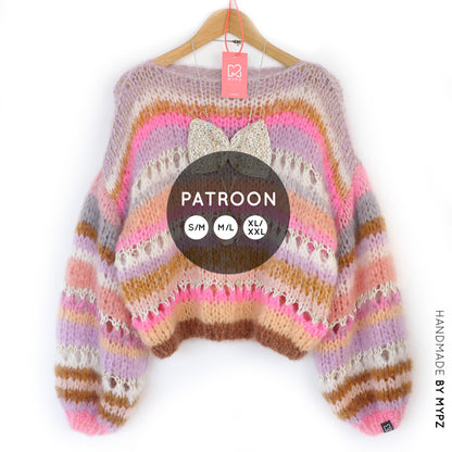 Breipatroon – Chunky Mohair Pullover Bijoux No.12 (ENG-NL-DE)