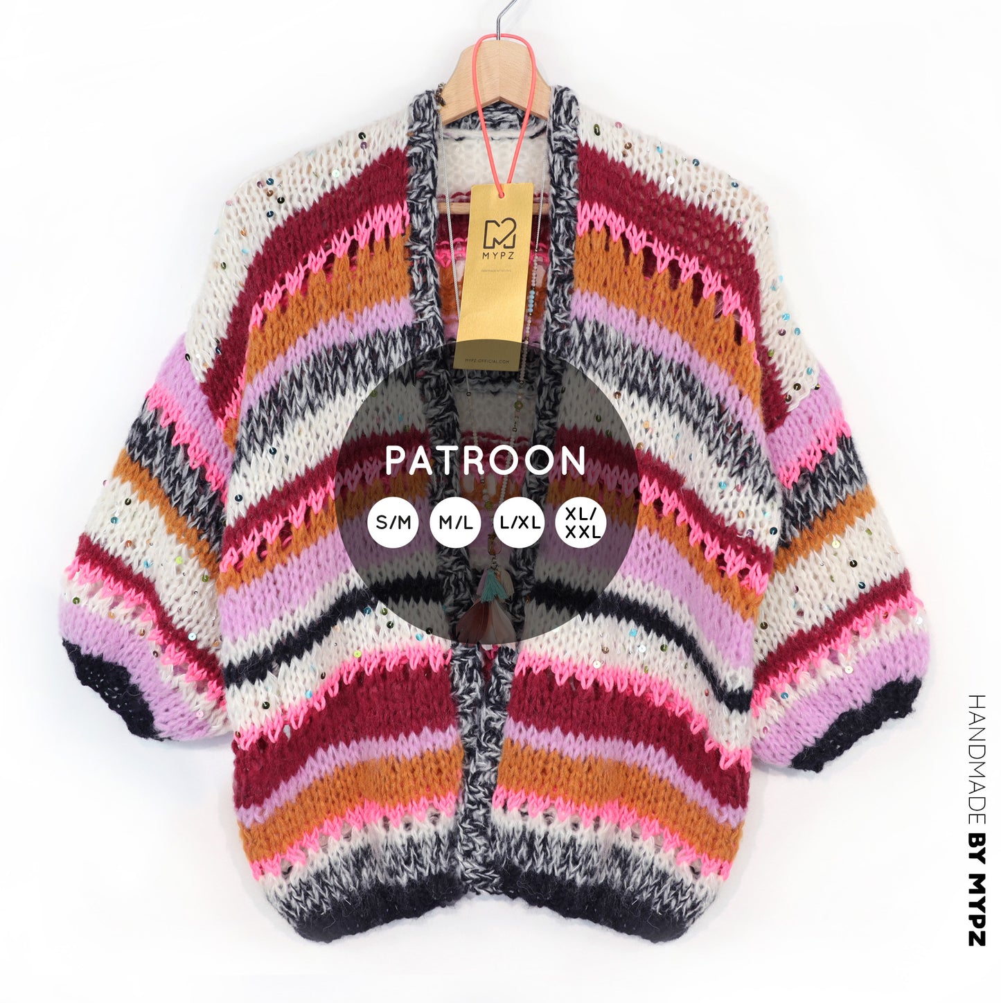 Breipatroon – MYPZ Light Alpaca vest Twinkle Berry No10 (ENG-NL-DE)