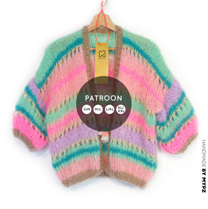 Breipatroon – MYPZ kort Light Mohair vest Faby No10 (ENG-NL-DE)