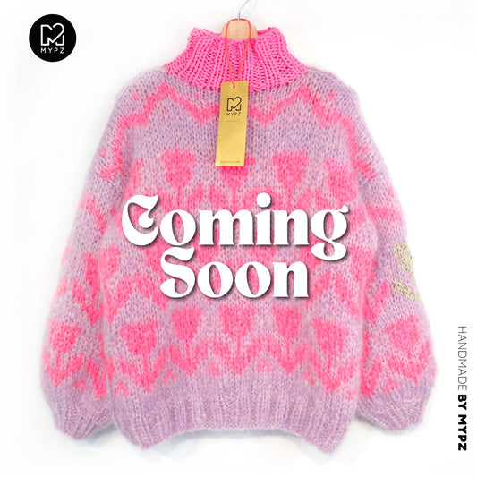 Breipakket – MYPZ Chunky Mohair Pullover Coral Tulips No.9 (ENG-NL-DE)