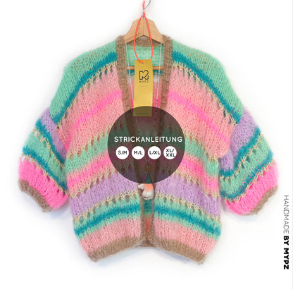 Breipatroon – MYPZ kort Light Mohair vest Faby No10 (ENG-NL-DE)