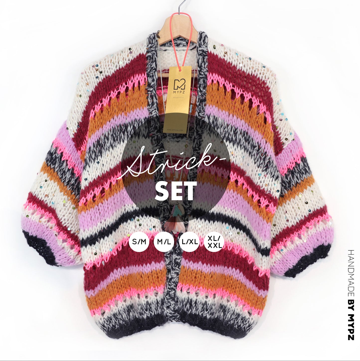 Breipakket – MYPZ Light Alpaca vest Twinkle Berry No10 (ENG-NL-DE)