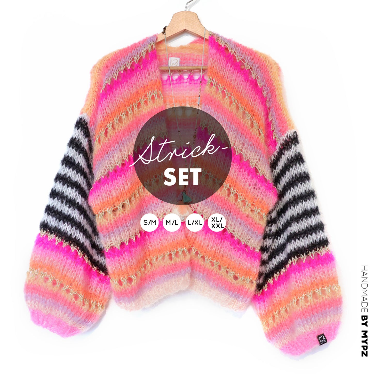 Breipakket – MYPZ Light Mohair Cardigan Pink Magic No10 (ENG-NL-DE)