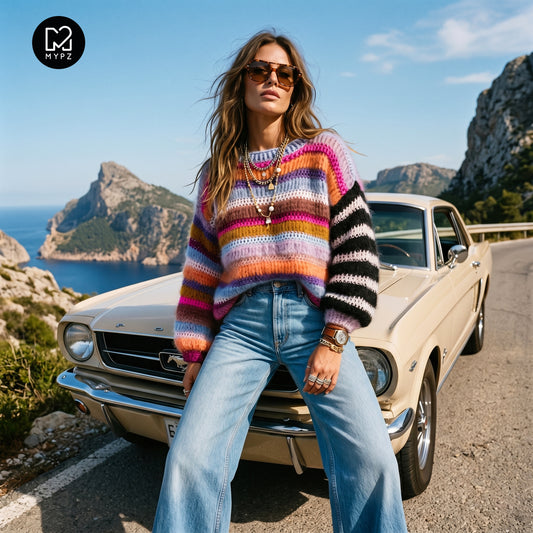 Haakpakket – MYPZ Chunky Mohair-Merino trui Sundays (ENG-NL)