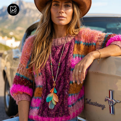 Knitting kit – MYPZ  Light Alpaca Mohair Top Wildberry No10 (ENG-NL-DE)