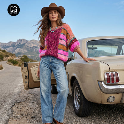 Knitting kit – MYPZ  Light Alpaca Mohair Top Wildberry No10 (ENG-NL-DE)