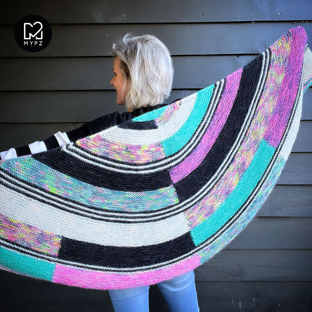 Wings of color shawl