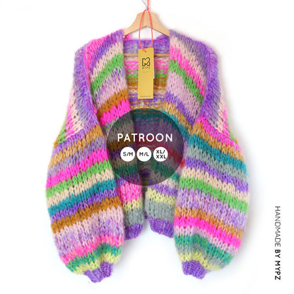 Breipatroon – MYPZ kort Chunky Mohair vest Aurora No.15 (ENG-NL)