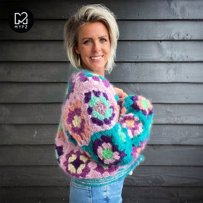 Haakpakket - MYPZ Granny square bomber vest Hailey  (ENG-NL)