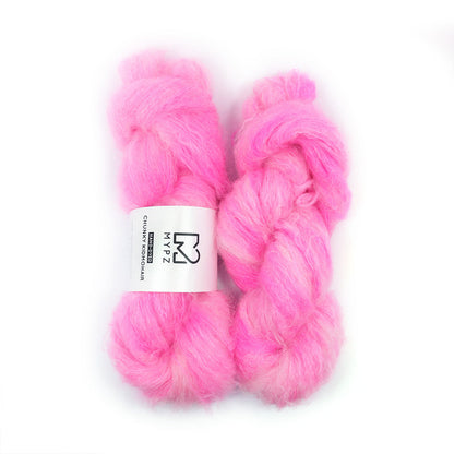 MYPZ Chunky kidmohair DK – handgeverfd Candy Pink