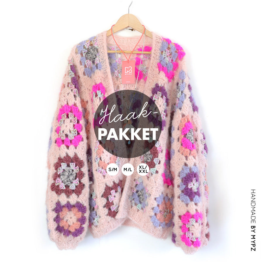 Haakpakket - MYPZ Granny square bomber vest Rosalie  (ENG-NL)