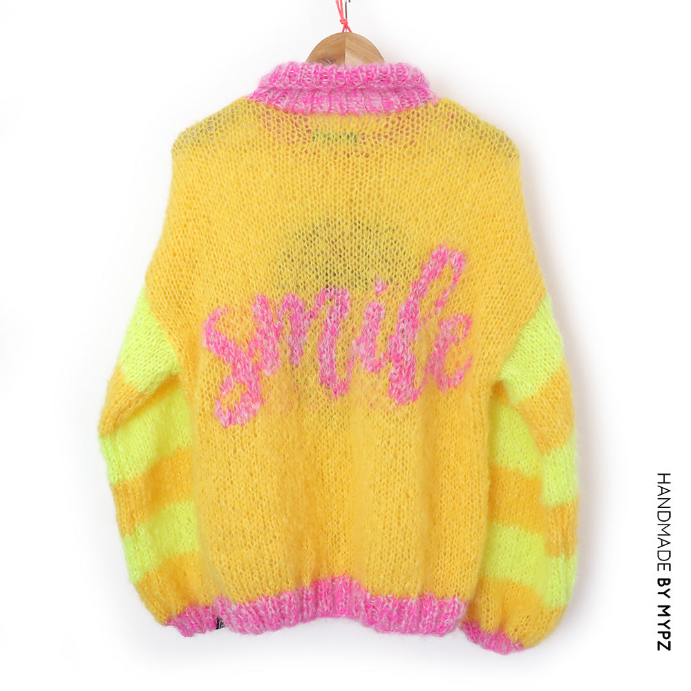 Breipatroon - MYPZ light mohair trui Smiley Yellow No8 (ENG-NL)