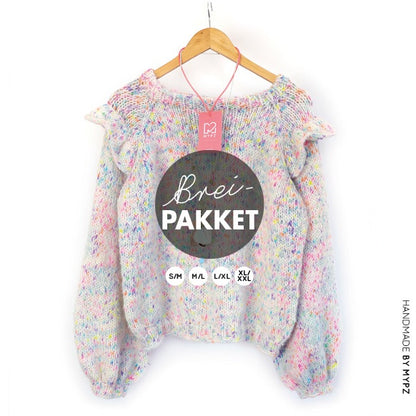 Breipakket – MYPZ top-down ruffle confetti trui No6 (ENG-NL)