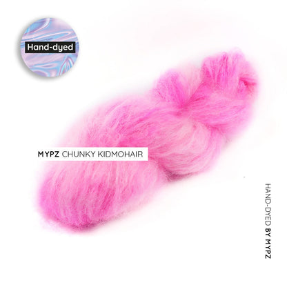 MYPZ Chunky kidmohair DK – handgeverfd Candy Pink