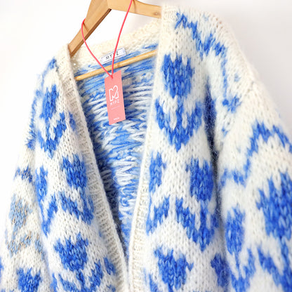 MYPZ Chunky bomber Cardigan Tulips