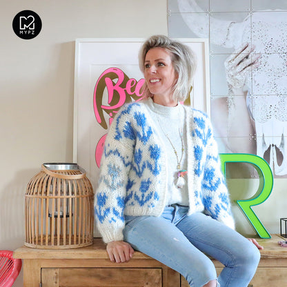 Breipatroon – MYPZ Chunky Bomber vest Tulpen Blauw No.9 (ENG-NL)