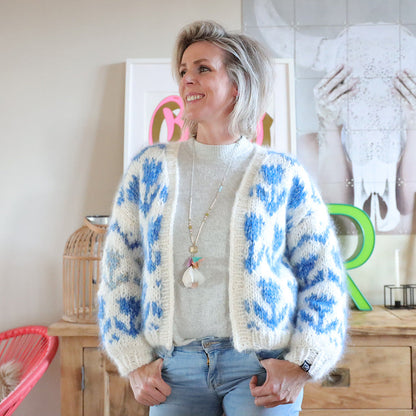 Breipatroon – MYPZ Chunky Bomber vest Tulpen Blauw No.9 (ENG-NL)