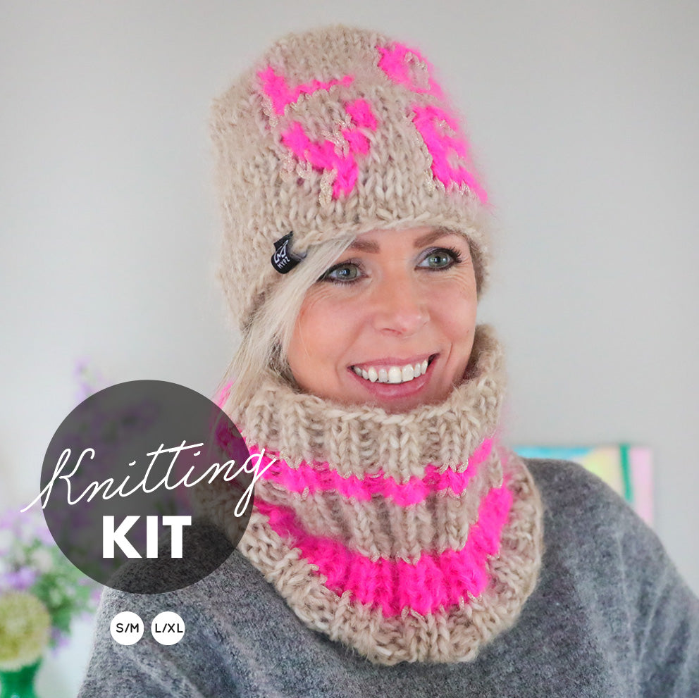 Breipakket – Chunky Love beanie + colsjaal (ENG-NL)