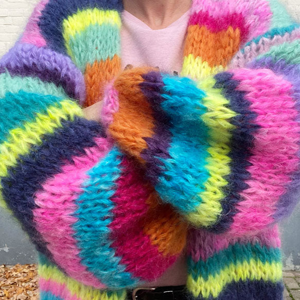 MYPZ chunky mohair rainbow cardigan No15