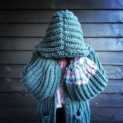 MYPZ super chunky hooded cardigan